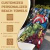 Marvel Spider-Man Print Beach Towel, Superhero Poster Quick Dry Towel, Suitable Swimming Pool Beach Ideal for Bathroom Towels