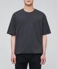 Relaxed Fit Crew Neck String T-Shirt [Dark Gray]