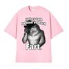 If They Talk Behind Yo Back Fart Wolf Literally Me Funny Meme Emo T-shirt Men's Harajuku Retro Oversized Cotton T Shirt