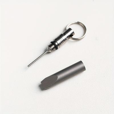 1pc Titane Multifonction Éjecteur, Outils de Retrait du Plateau de Carte SIM, Outils Éjecteurs, Petit Pied-de-biche EDC Portable, Extracteur d'Aiguille Éjecteur