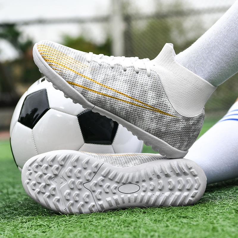 Large size football shoes high top youth primary and secondary school students football training shoes AG long nails TF broken nails non-slip sports s