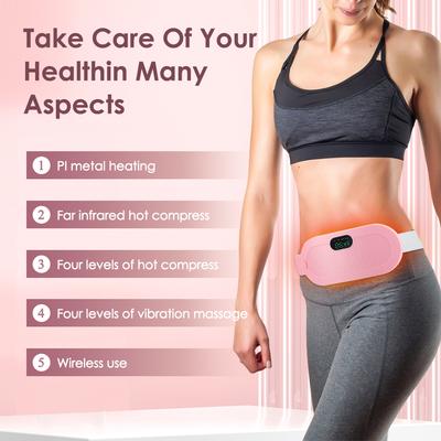 Electric Menstrual Heated Pad Warm Uterus Belt Hot Compress Vibrating Waist Massage Period Cramp Warm Palace Waist Belt Massager