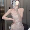 Summer Skirt Floral Suspender Dress, Women's Pure Desire To Slim the Body Inside and Outside, Fishtail Hip-wrapped Dress