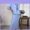 Elegante Set Gonna e Maglione in Maglia da Donna con Design a Collo Alto per l'Uso Casual Invernale