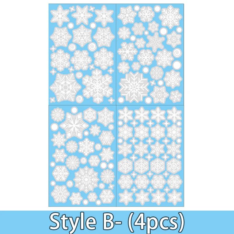 

Рождественский Санта-Клаус Снеговик Снежинка Наклейки на стену Наклейка на стекло Украшение Домашний Декор комнаты Электростатические наклейки на стену