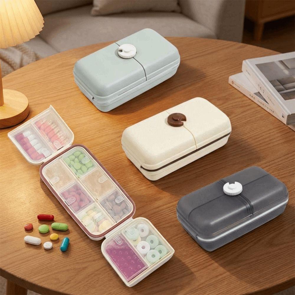 Sealed 10 Grids Pill Case Plastic Pill Storage Box Multi-functional Pill Dispenser  Home