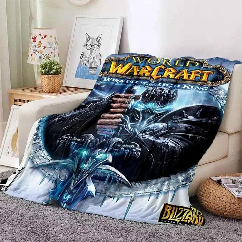 World of Warcraft Art Blanket Flannel Blanket A World of Magic and Limitless Adventure Soft Comfortable Home Travel Blanket