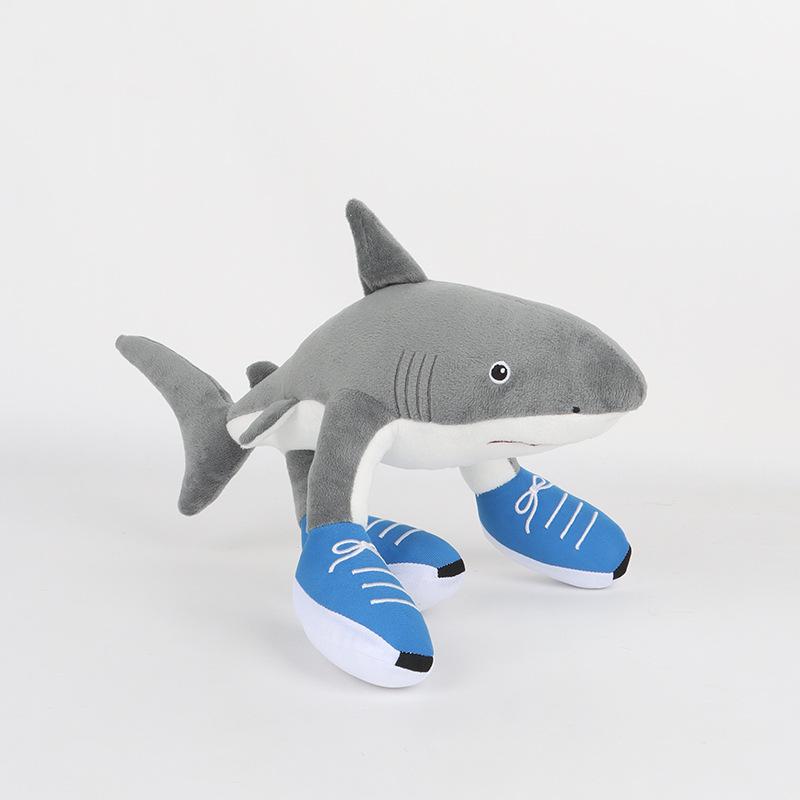 Cute Shoe Wearing Shark Interesting Plush Toys Tung Tung Tung Sahur Plush Toy Game Peripherals Stuffed Toys Kids Birthday Gifts