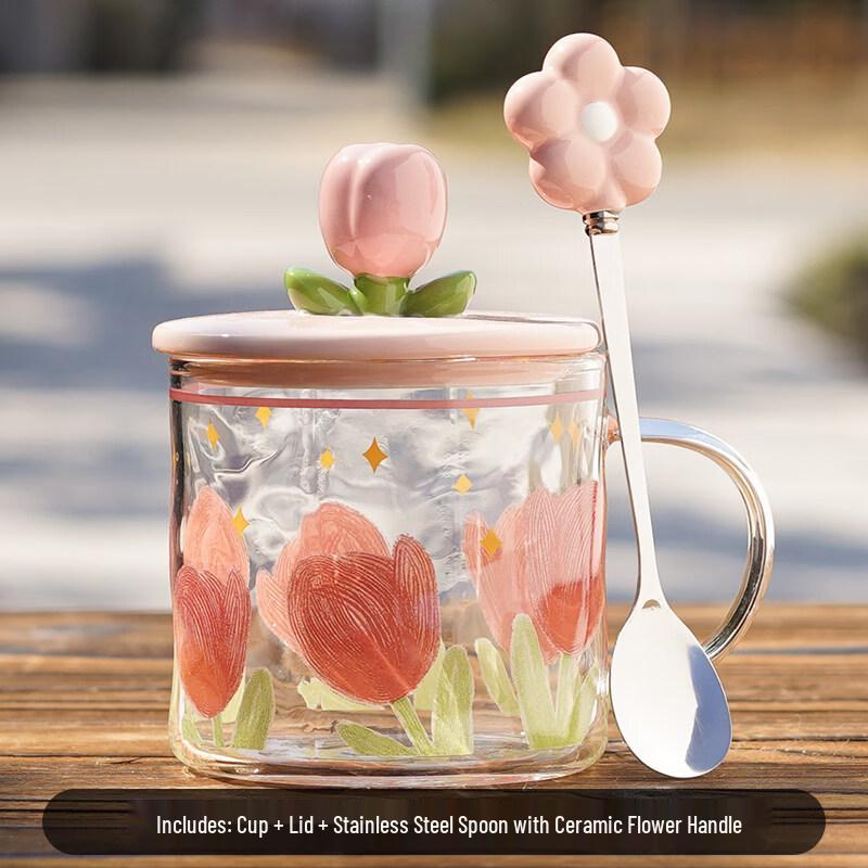 ZISIZ Tulip Heat-Resistant Glass Warm Cup
