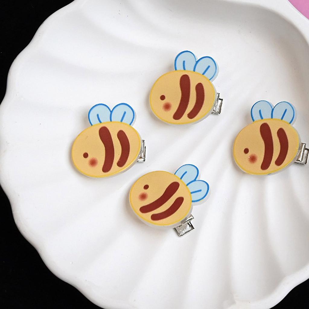 Adorable Bee Hair Clip Acrylic Hairpin Lightweight Hairpiece Practical Barrettes For Kids Women Casual Party Accessories