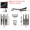 Car-Styling Carbon Fiber Car Interior Center Console Color Change Molding Sticker Decals For BMW X6 F16 2015-2018