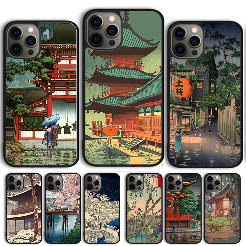 Ukiyo e Japanese Art Coque Shell For iPhone 17 Air 15 16e 14 13 12 Pro Max 11 Pro Max Plus Phone Case Cover