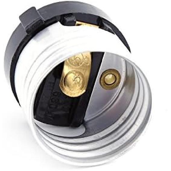 (Pack of 3) Retro Vintage E27 Edison Pendant Bulb Stand Lamp Holder Socket Lighting Screw 16 Types(Silver(no Switch No Wire))