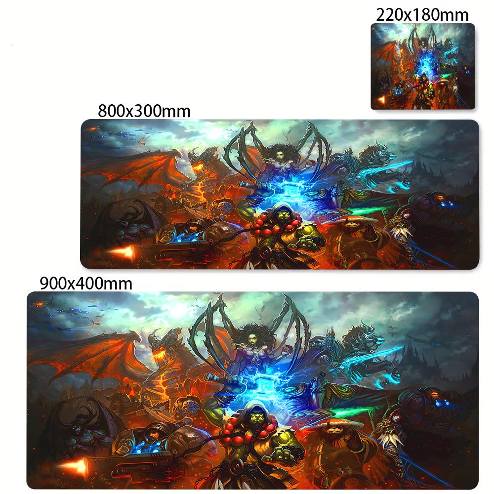 Large Gaming World of Warcraf Mouse Pad Office Computer Keyboard Mousepad PC Gamer Mouse Mat Laptop Mat Non-slip Rubber Deskmat