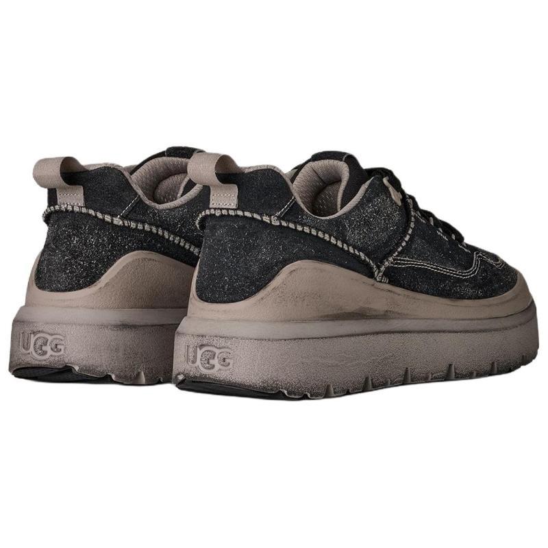 UGG Heritage Utility Cow Split Leather Low Top Casual Shoes Men's Black Sneakers 1174994-BCMP