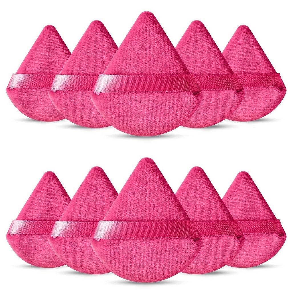 10pcs Soft Triangle Powder Puff, Powder Puff Triangle Cosmetic Powder Puff,  Professional Beauty Makeup Tools for Eyes and Corners