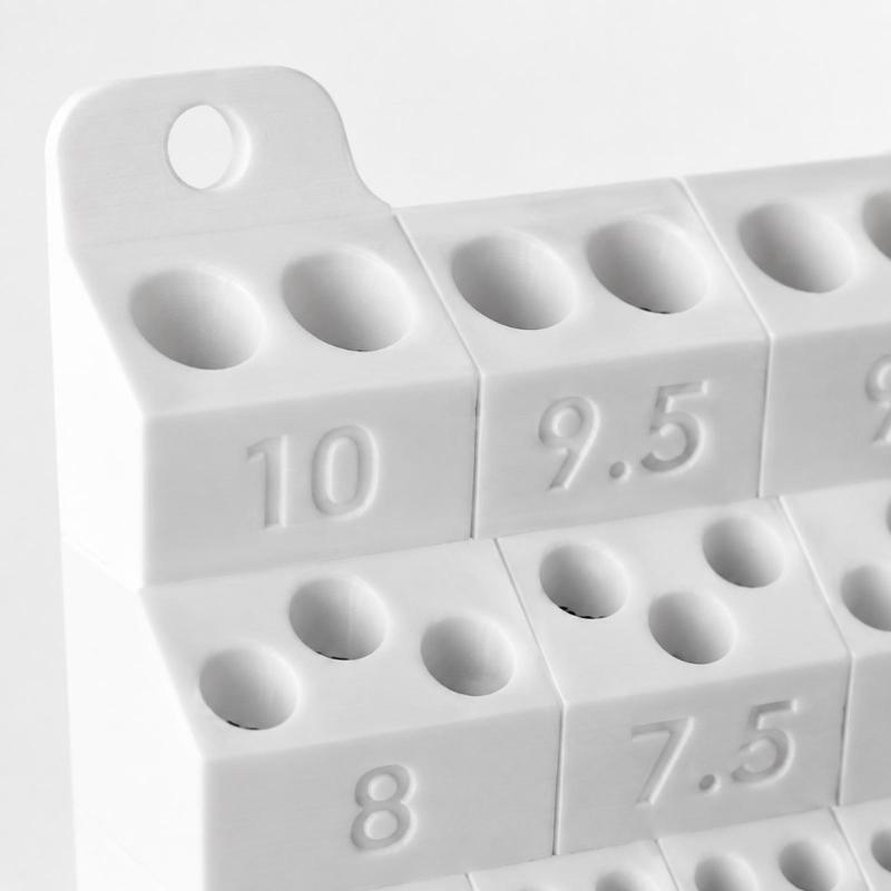 Workshop Drill Bit Storage Rack with 1-10mm Labeled Positions for Twist and High-Speed Steel Drill Bits and Quick Access