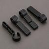 ABS 12pcs Helmet Clips Black Heavy Duty Headlamp Hard Hat Light Clips Secure Fit