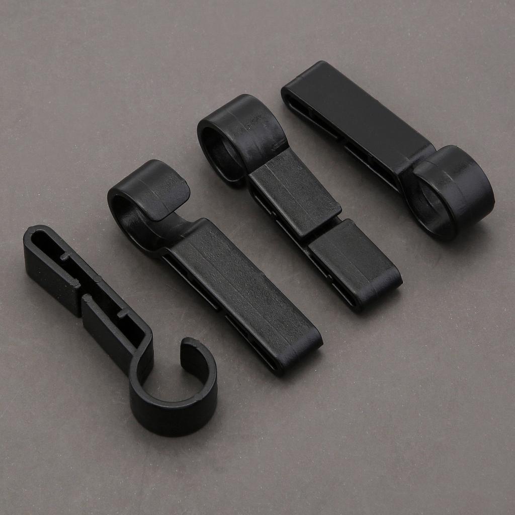 ABS 12pcs Helmet Clips Black Heavy Duty Headlamp Hard Hat Light Clips Secure Fit