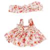 For 17cm Labubus Doll Clothes Accessories Sweet Floral Dress With Headband