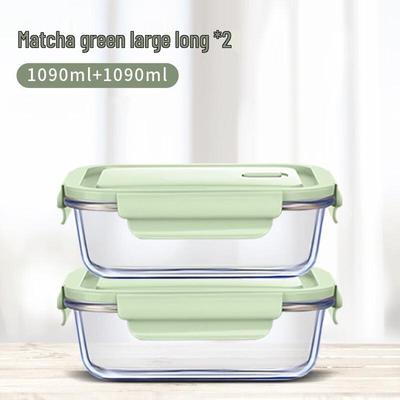 Hualuofuxiang Microwaveable Glass Lunch Box Set