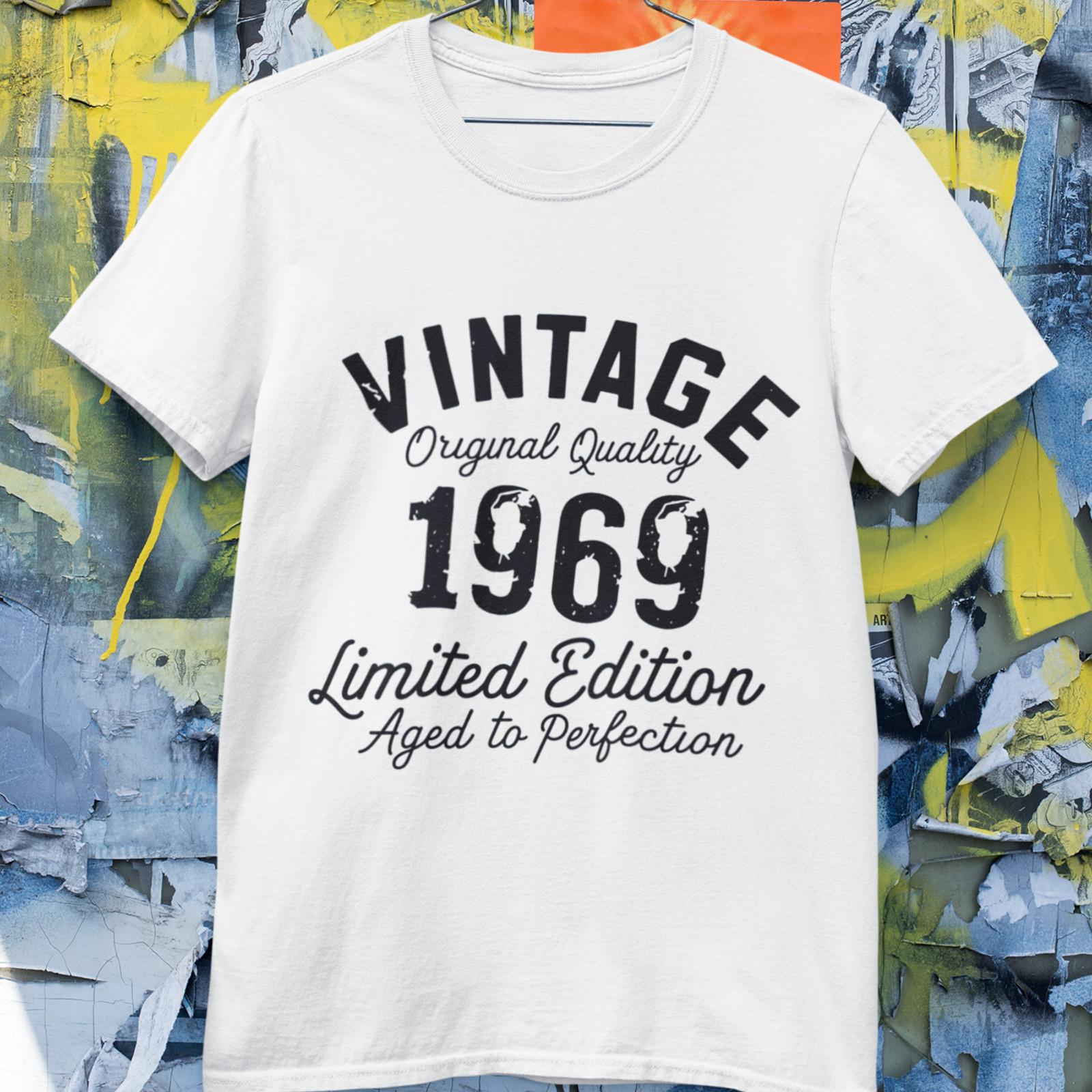 Vintage 1969 Limited Edition T-Shirt Funny Birthday Graphic Tee XL