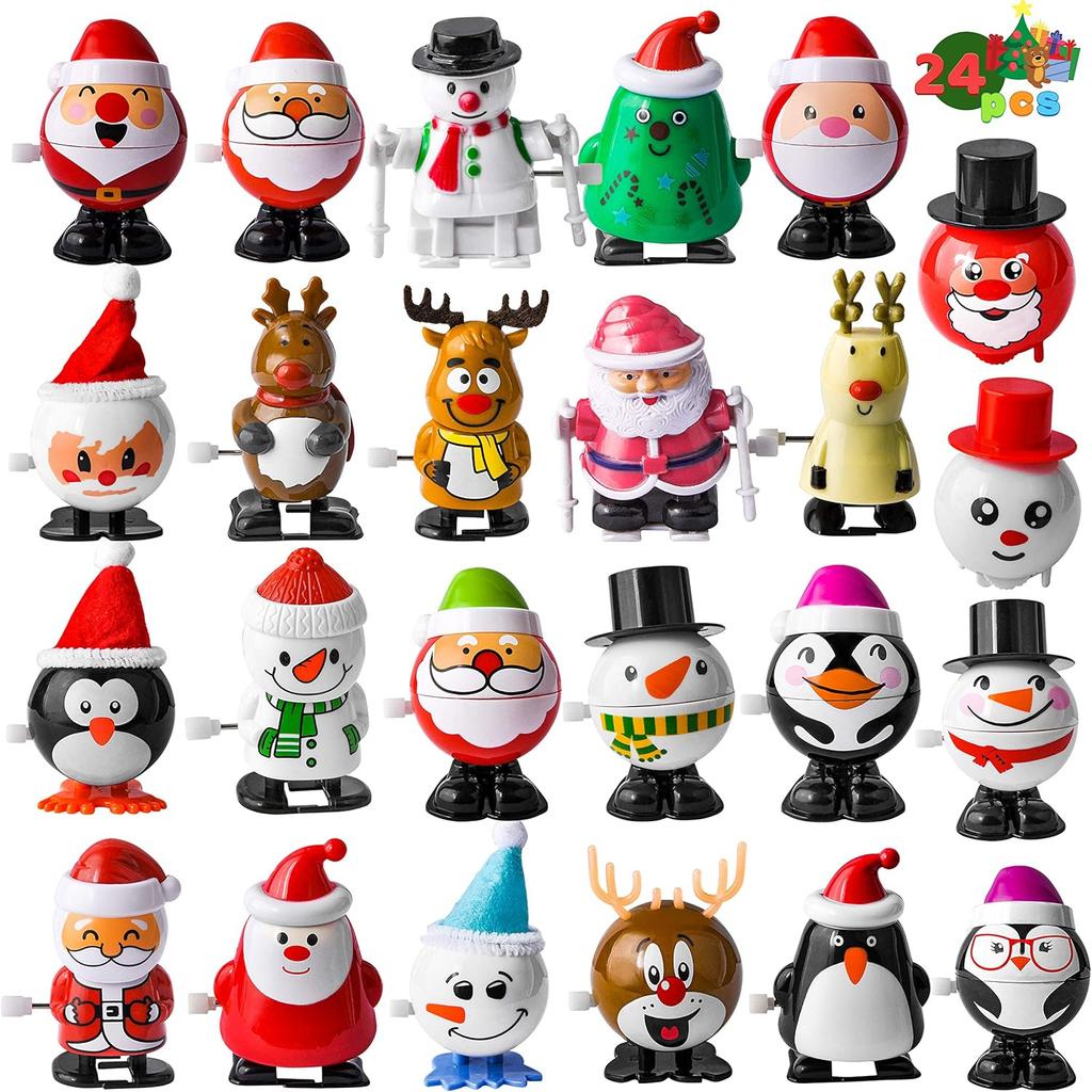 JOYFY 24 Pack Christmas Wind Up Toy Assortments Stocking Stuffers for Christmas Party Favor Supply Accessories (24 Pieces Pack)