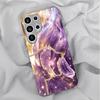 Luksusowe etui na telefon fioletowo-złote wirujące szkło s26 ultra case s25 ultra case dla Samsung Galaxy S26 S25 S24 S23 S22 FE Ultra Plus
