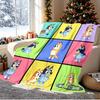 Bluey Pattern Blanket for Home Decoration, Bed, Sofa, Car Travel, Camping, Suitable for All Seasons, Birthday Christmas Gift