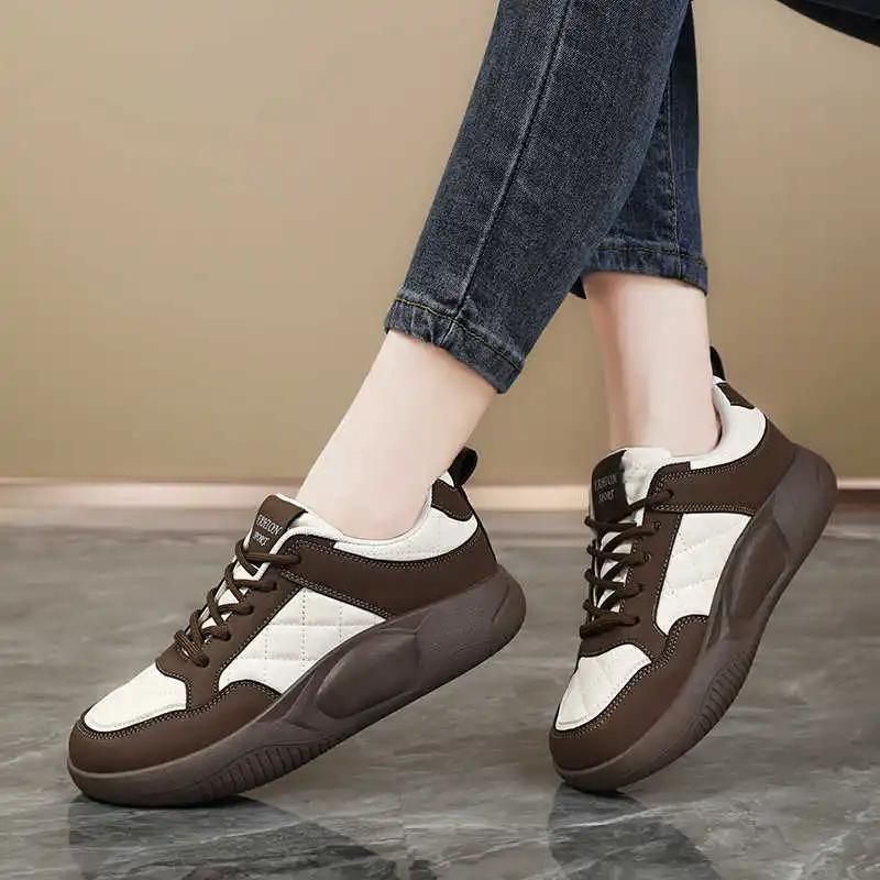 Fashion Parkside Autumn College Student Oxford Heels 43 Women Shoes Low Heel Sneakers Sports Pas Cher Teniss Lowest Price Training