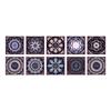 10-Pack European Style Floral Tile Wall Stickers for Living Room and Bathroom - Self-Adhesive PVC Crystal Film