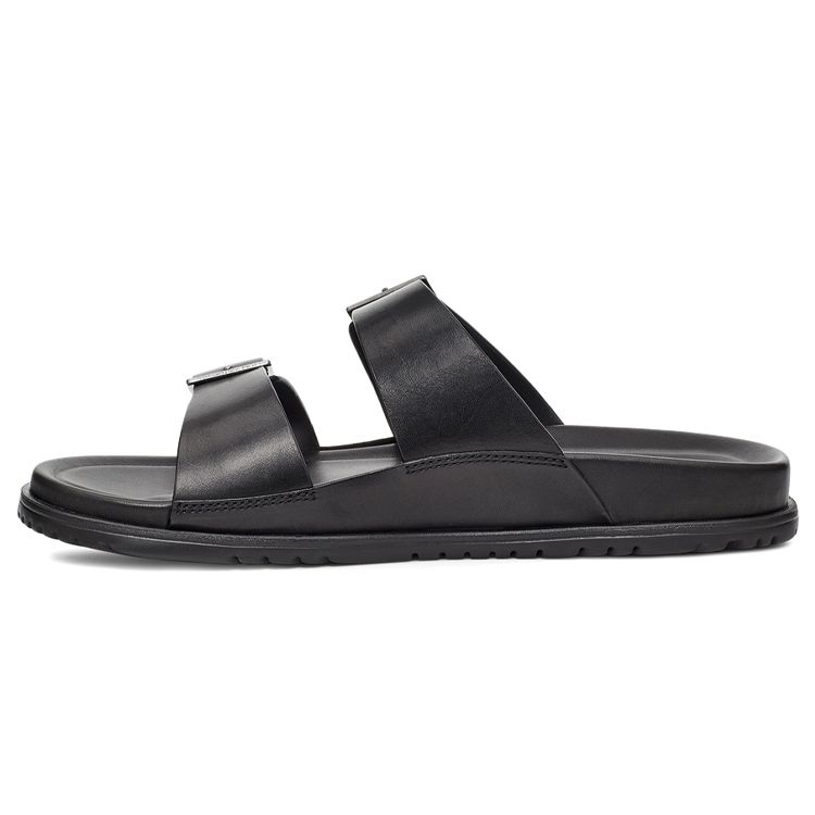 UGG Wainscott Buckle Slide Leather Casual Fashion Sandals Men Sandals Black 1119530-BLLE 40