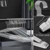 AUV Stainless Steel Hangers, Set of 20, Non-Slip, Durable, Rust-Resistant, and Bend-Resistant, Silver, 3.2mm Thick, 42cm Wide, for Skirts, Pants, and