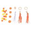 Keychain Lemon Silicone Bead Keyring Key Chain 15mm Silicone Bead Tassel Set for Decoration