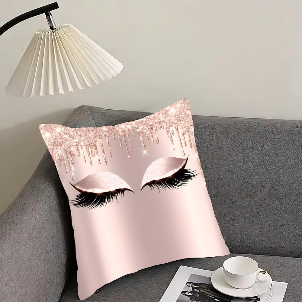 Makeup Eyelash INS Cushion Cover Pillowcase Ultra Soft Skin Friendly Fabric Cloud Like Comfort  Concealed Zipper
