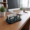 Porte-cartes de visite en forme de lunettes noires Résine Organiseur de bureau moderne Réception de bureau