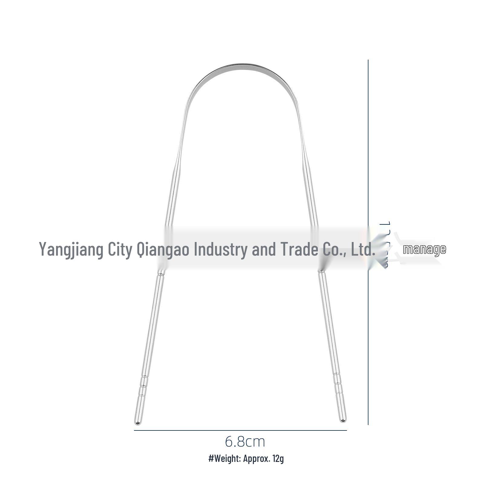 Stainless Steel U-Shaped Tongue Scraper - Oral Care Tool