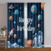 2 Stück, Vorhang Beliebter Astronaut Geburtstag Vielseitig Polyester (ohne Stange) Art Deco Festliche Nutzung für Wohnzimmer, Schlafzimmer,