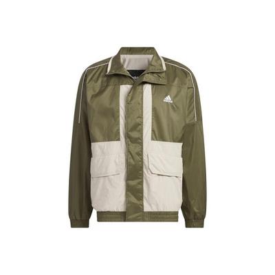 High-Neck Zip-Up Long Sleeve Jacket, Unisex, Green
