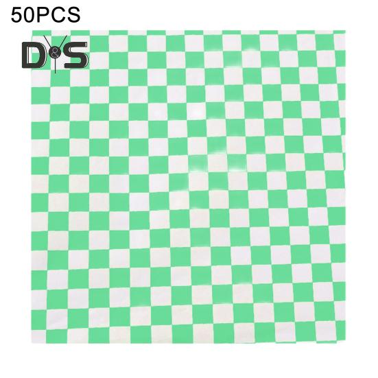 50 Stück Sandwichverpackungen, fettabweisendes Feinkostpapier für Lebensmittel, klassische karierte Korbeinlagen, Sandwichverpackungspapier für Burger, Grillabende, Partys