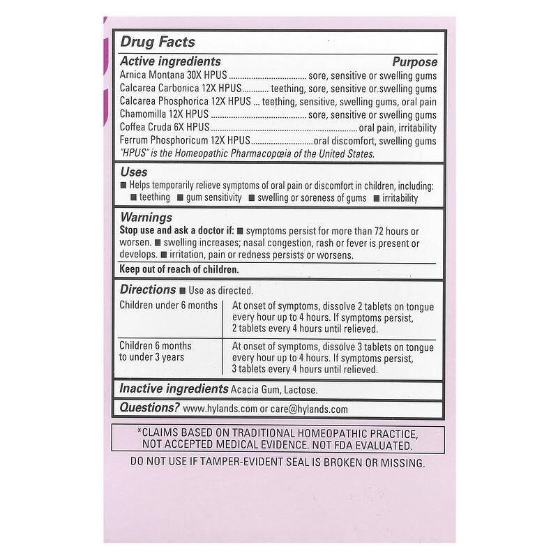 Baby, Oral Pain Relief, Daytime, 0+ Months, 125 Quick-Dissolving Tablets