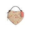 Heart Coated Canvas Leather Heart Shaped Bag Box Handbag Small Women's Khaki (Unisex) Handbags CK523 IMOT4