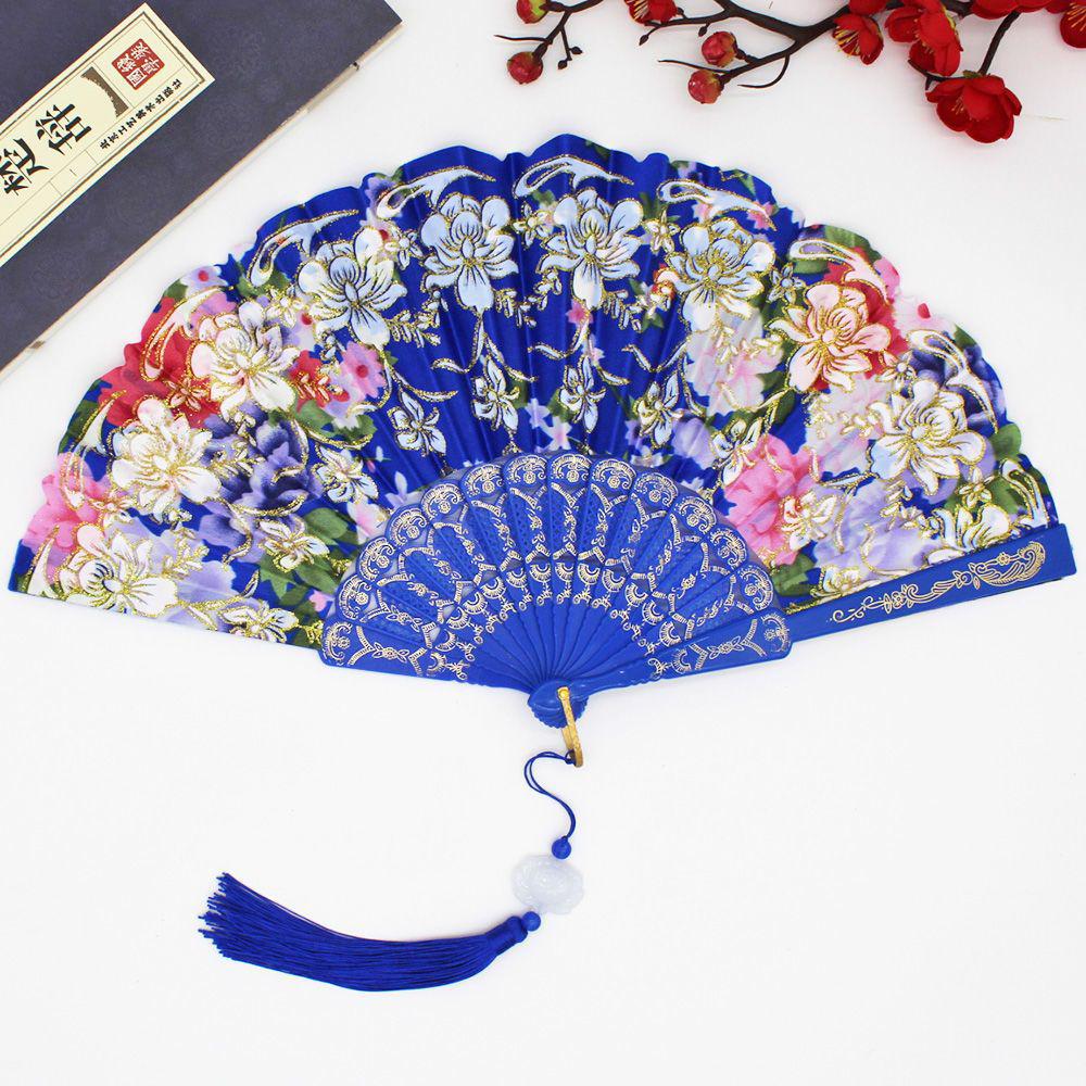 Silk Chinese-Style Folding Fan: Cheongsam, Hanfu, Dance, Wing Chun, Photography Prop