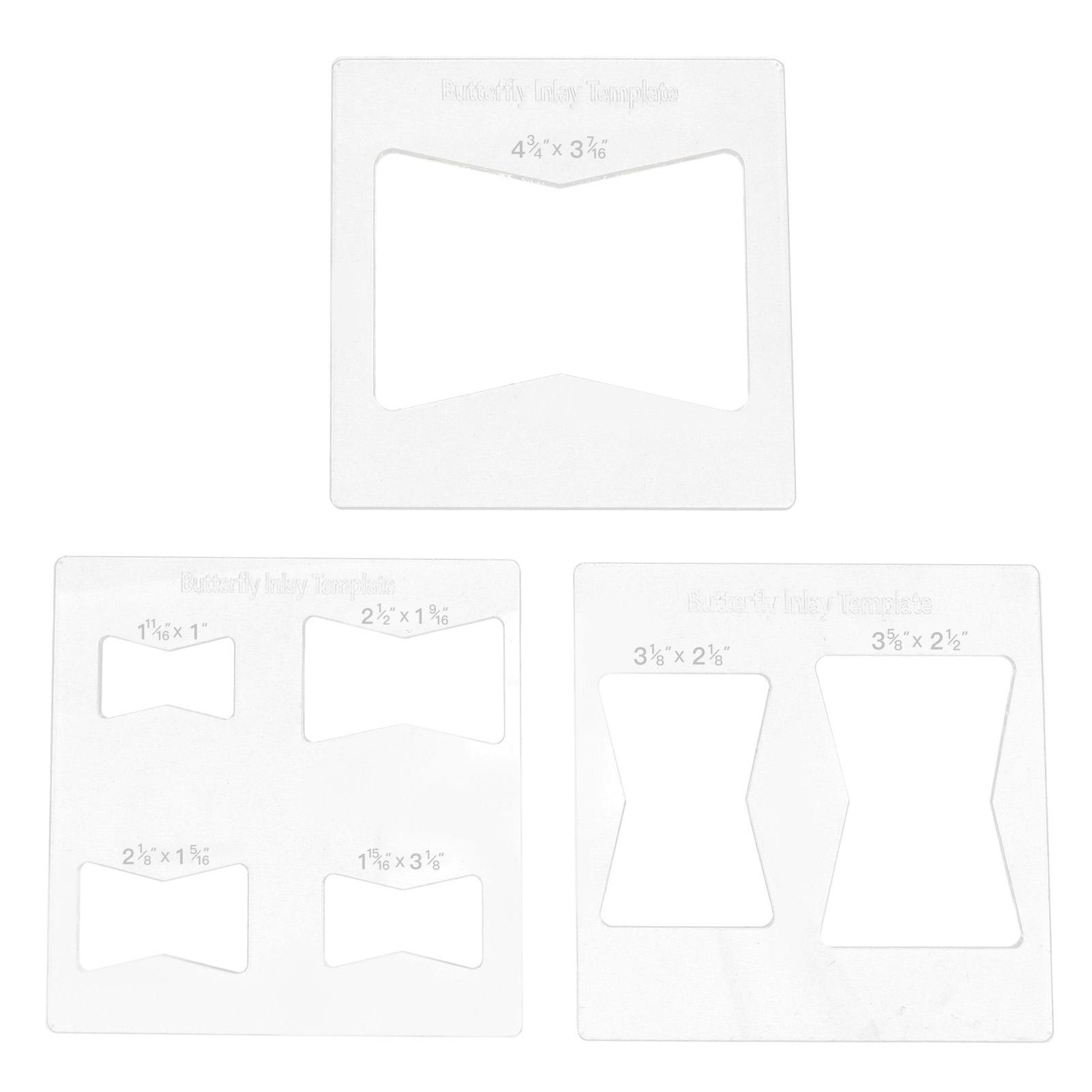 

3Pcs 6x6 Inches Butterfly Key Inlay Template Router and Decorative Templates for Woodworking
