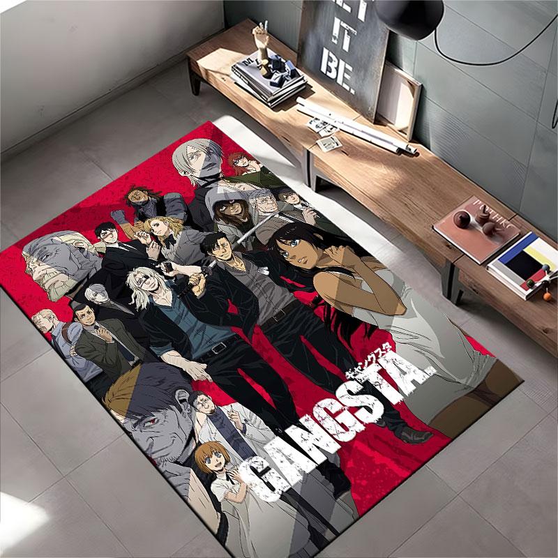 Gangsta Anime Red Poster Style suitable as a non-slip mat for the living room or bedroom sofa