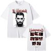 Ilia Topuria El Matador Invaincu Portrait Vintage UFC T-shirt Oversize Double Face MMA Combat Streetwear Unisexe Casual T-shirt Noir