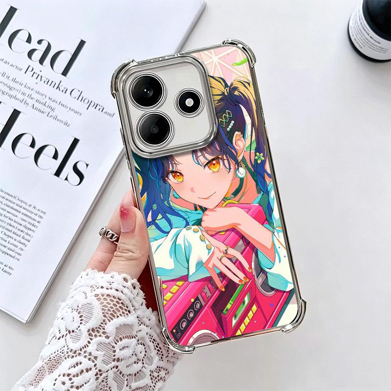 Shiraishi An Music Game Soft Phone Case For Xiaomi Redmi Note 14 15 Pro Plus 13 12 11S 11T 5G 10 9S 9 Plating Anti-Fall Fundas