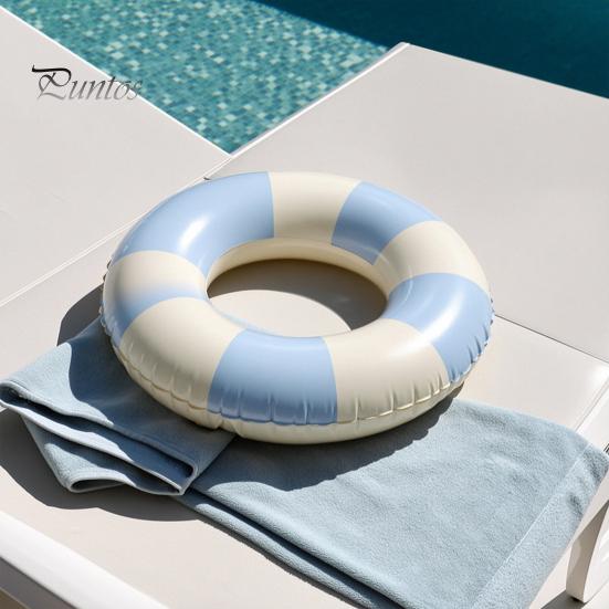 Leakproof Swim Ring Vintage Striped Swimming PVC Thickened Inflatable Men Women Beach Party Float Tube for Pool Child Water