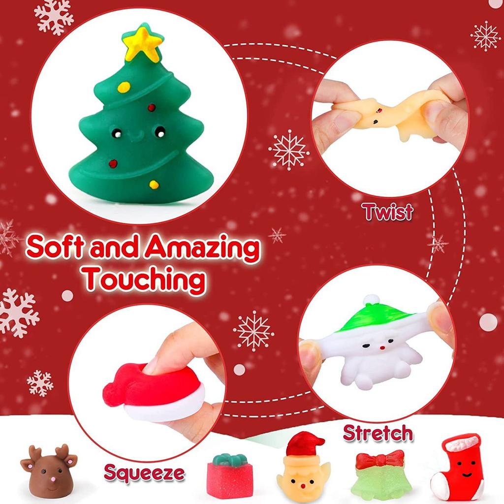 10PCS Christmas Gifts Squeezing toys Kids Birthday Party Favors Christmas Carnival Gift School Reward Treasure Box Gift Filler