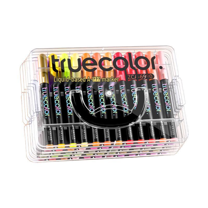 True Color Soft Tip Acrylic Watercolor Marker Pen for Kids - Ideal for Art, Journaling, and Doodling